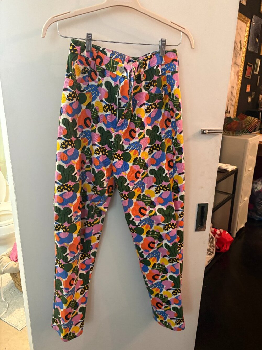 Lucy & Yak Colorful Abstract Print Organic Cotton Pants 30